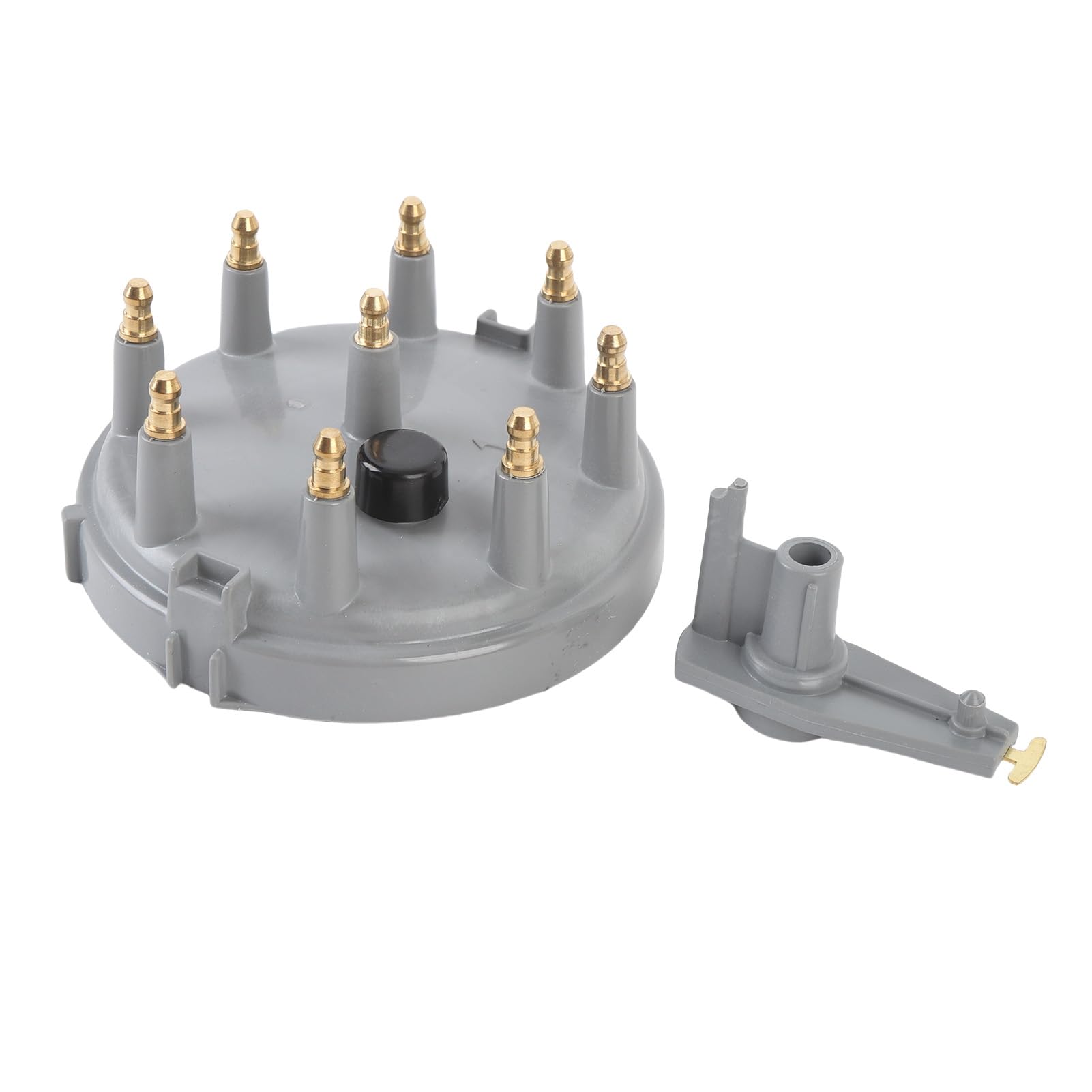 Zündverteiler Kappe Rotor Kit DC12V 8233 Messing Terminals Ersatz für Bronco E-150 E-250 V8 5,0 L 5,8 L (GREY) von aqxreight