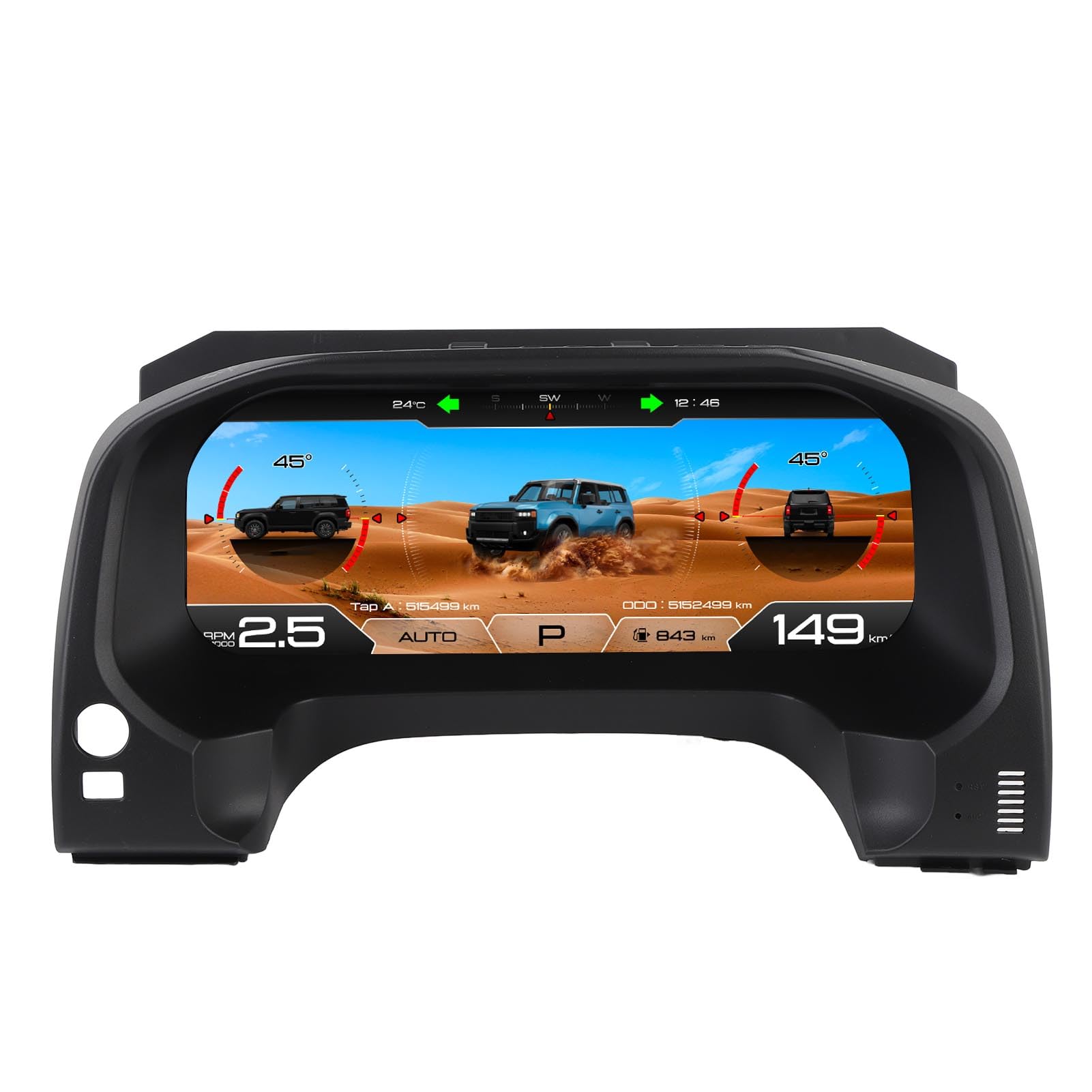 aqxreight 12,3 Zoll CAR LCD Digital Cluster Instrument Dashboard-Tachometer-Bildschirmpanel Ersatz für Prado 2018-2023, Verbesserung des Fahrerlebnisses mit Diesem LCD-Display mit Großem aqxreight 12,3 Zoll CAR LCD Digital Cluster Instrument Dashboard-Tachometer-Bildschirmpanel Ersatz für Prado 2018-2023, Verbesserung des Fahrerlebnisses mit Diesem LCD-Display mit Großem von aqxreight