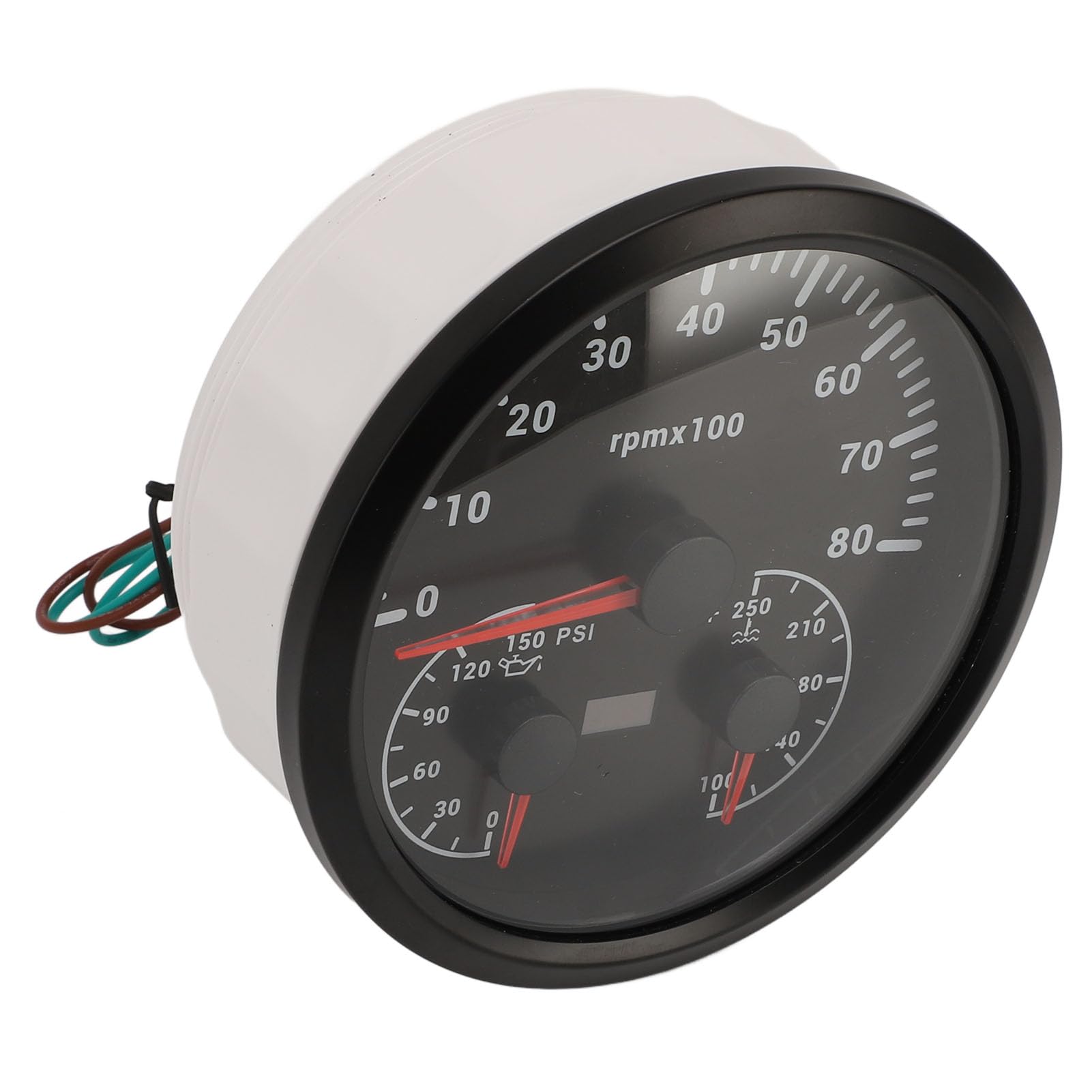 aqxreight 3 in 1 Tachometer 8000 U/Min Tachometer 0-150psi Öldruck 100-250 ℉ Wassertemperaturanzeige mit 7 Farben Hintergrundbeleuchtung für RV Yacht (Schwarzes Zifferblatt schwarzer aqxreight 3 in 1 Tachometer 8000 U/Min Tachometer 0-150psi Öldruck 100-250 ℉ Wassertemperaturanzeige mit 7 Farben Hintergrundbeleuchtung für RV Yacht (Schwarzes Zifferblatt schwarzer von aqxreight