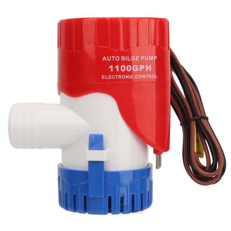 aqxreight Bilge Wasserpumpe Marinepumpe Tauchpumpe Kompakter Elektronischer Schalter Geräuschloser 1100 GPH für Teichschwimmbäder Spas (12V) von aqxreight