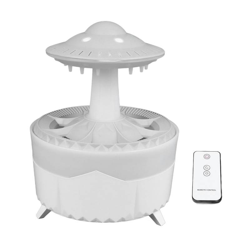 aqxreight Nebel -Luftbefeuchter Diffusor mit 7 Farb Nachtlichter 48 Stunden Ununterbrochen Verwenden Sie Ruhiges Regentropfen für Schlafzimmer Büro Kinderzimmer (White) von aqxreight