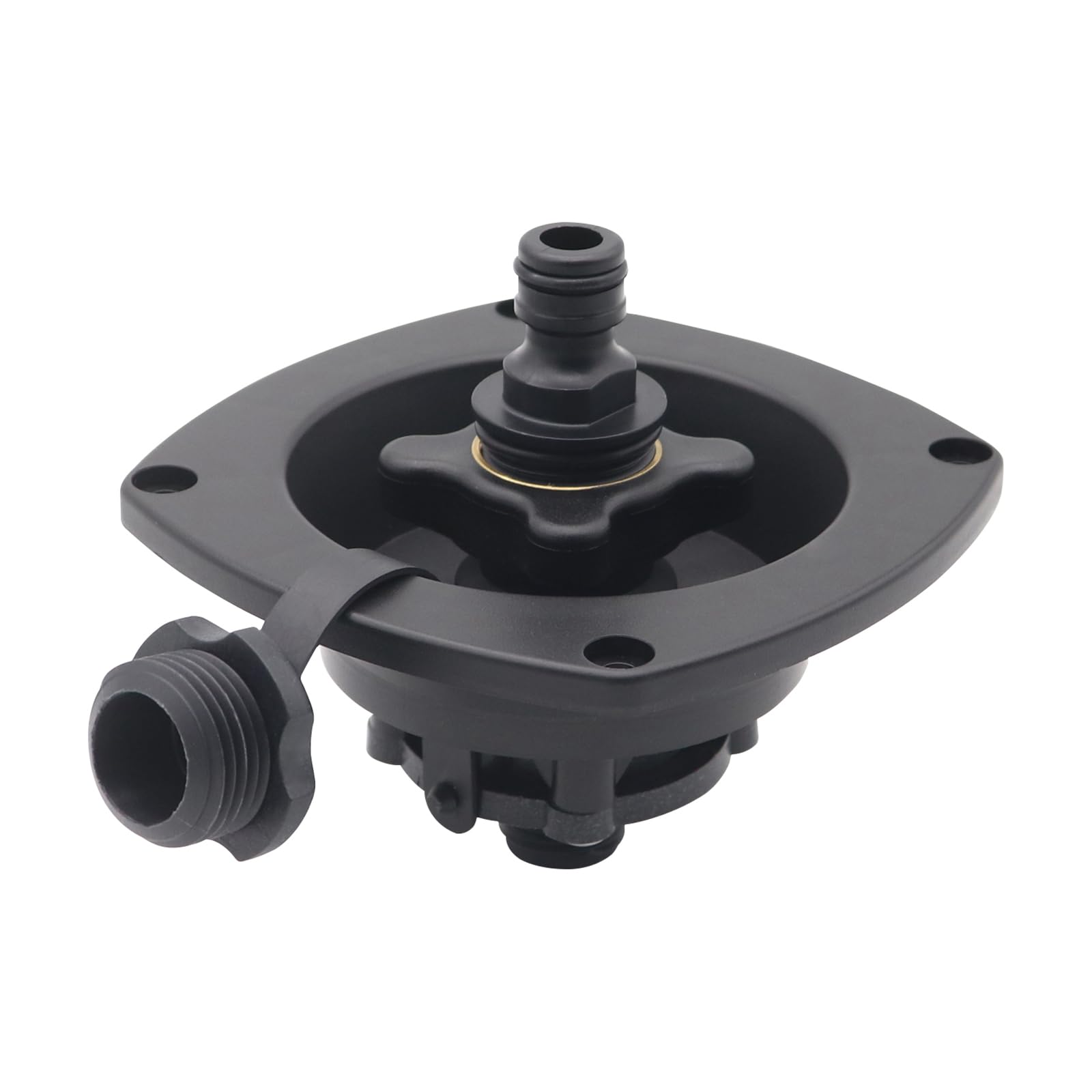 aqxreight RV-Einlass mit Schnellem Stecker für Renovierte Fahrzeuge und Nutznutzung mit Integriertem Stoppventil und Material (Black) von aqxreight