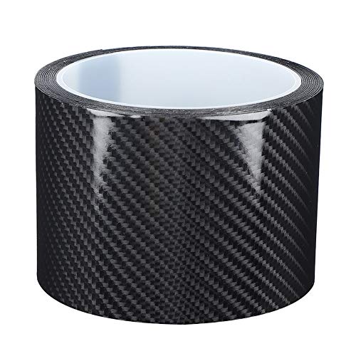 aqxreight Schutzfolie für Autos, Kohlefaser-Schutzfolie Autotürkantenschutz Anti-Kratz-Aufkleber Schwarz(7CM*3M) von aqxreight