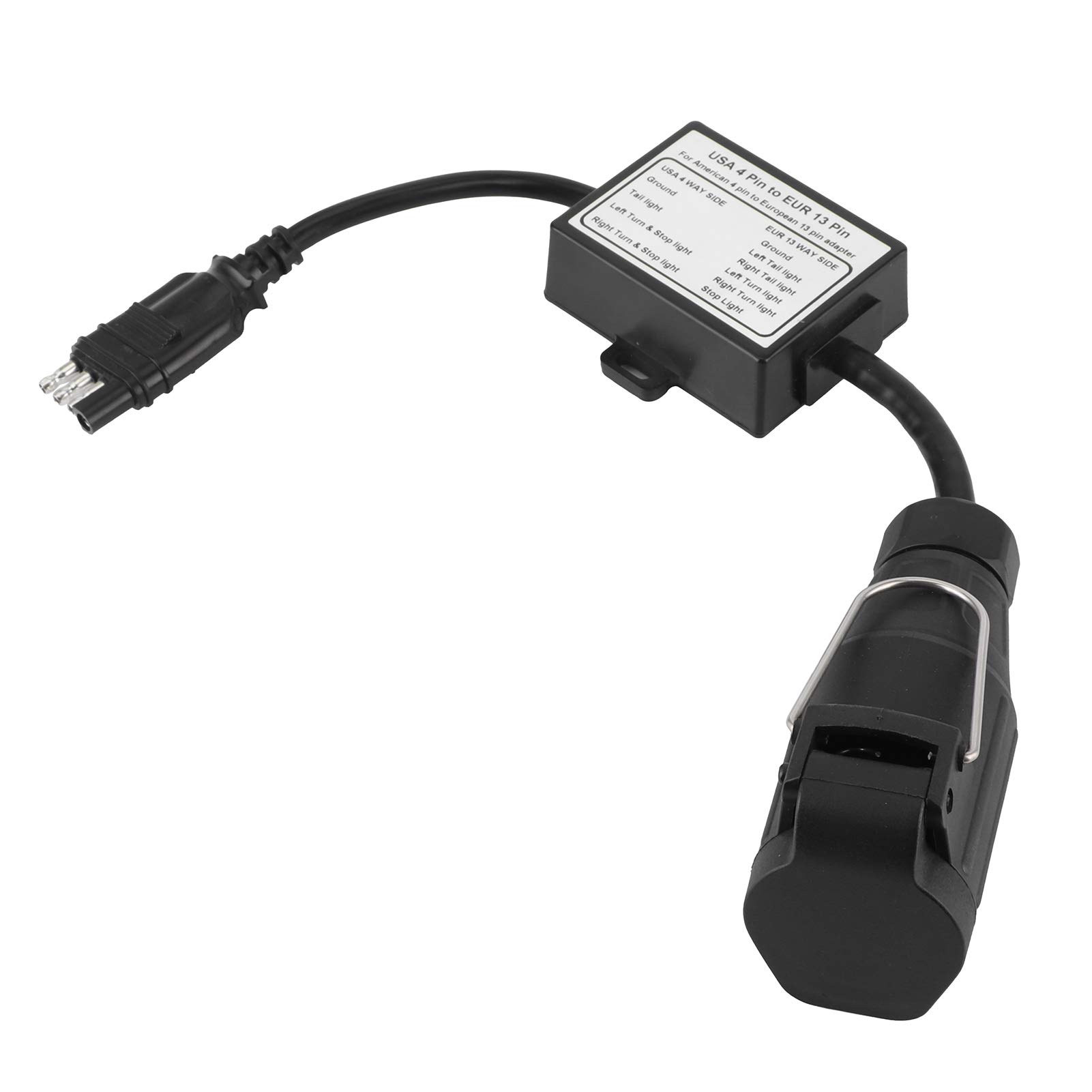aqxreight - Trailer Light Converter, Trailer Connector Light Converter US 4-poliger Flachstecker an EU 13-poliger Runder Stecker Tragbare Adapterbuchse aqxreight - Trailer Light Converter, Trailer Connector Light Converter US 4-poliger Flachstecker an EU 13-poliger Runder Stecker Tragbare Adapterbuchse von aqxreight
