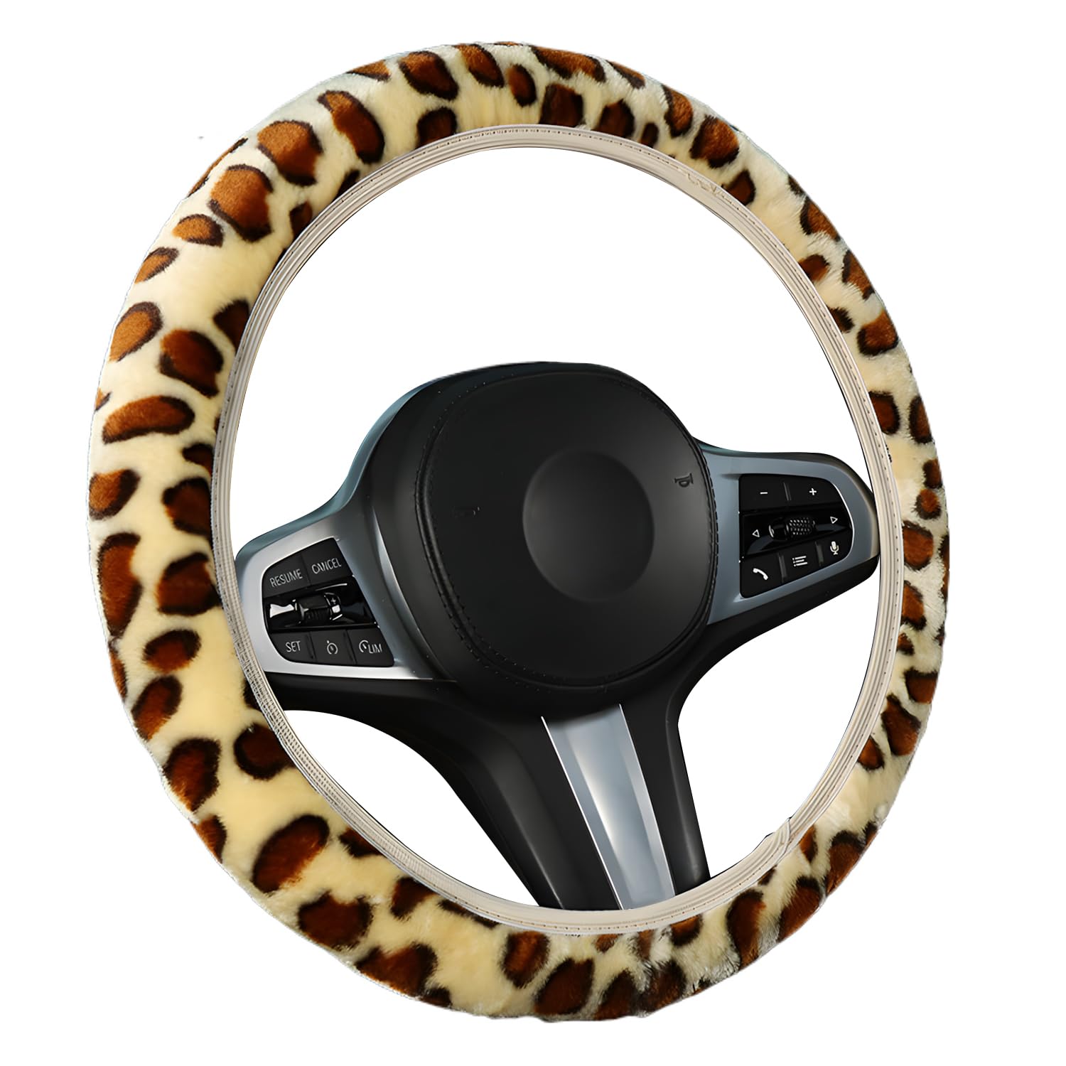 1 Stück Lenkradbezug mit Leopardenmuster, elastischer Lenkradbezug, universell, rutschfest, warm, flauschig, passend für die meisten Autos mit einem Durchmesser von 36–38 cm 1 Stück Lenkradbezug mit Leopardenmuster, elastischer Lenkradbezug, universell, rutschfest, warm, flauschig, passend für die meisten Autos mit einem Durchmesser von 36–38 cm von arrderly