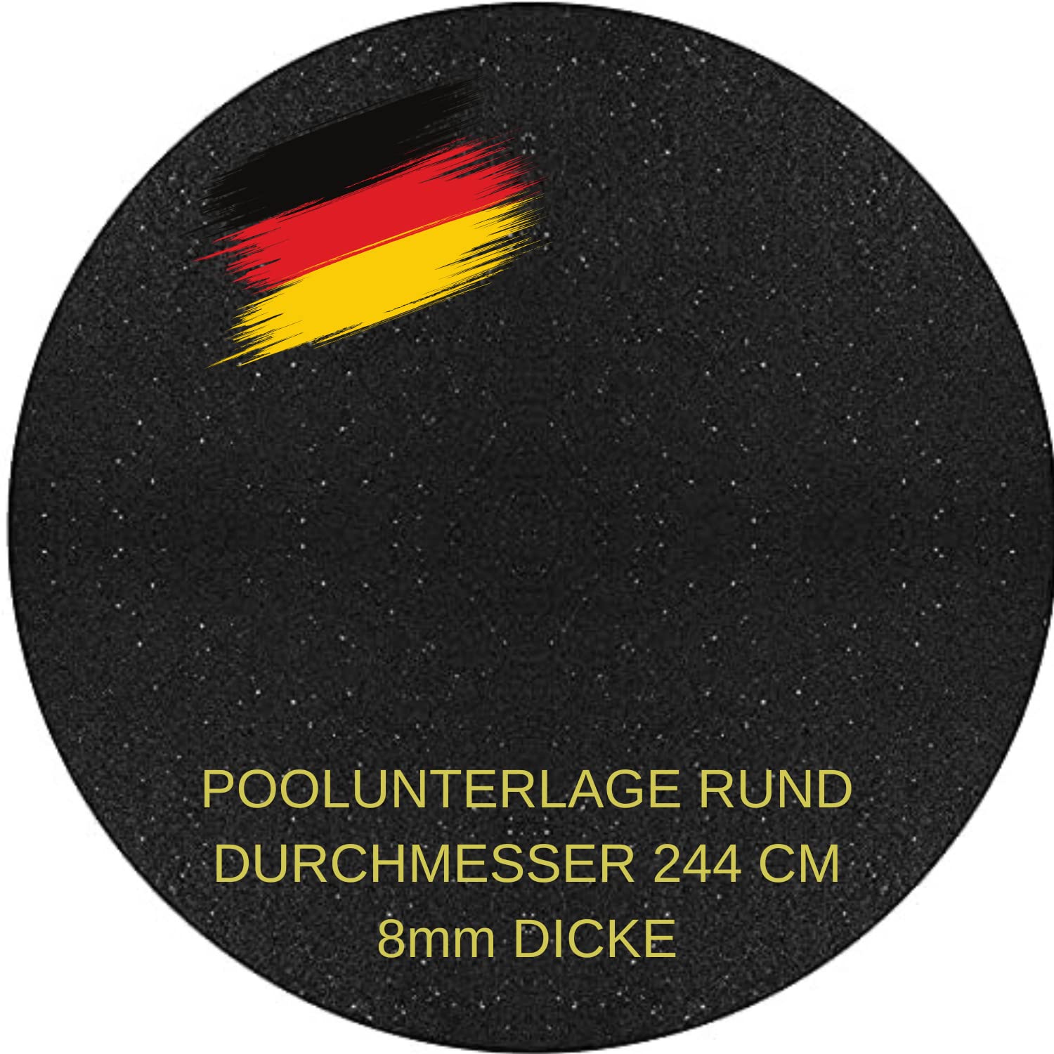 aruma® Poolunterlage 244 cm Durchmesser | 8 mm dick | Perfekt als Schutz & rutschfeste Unterlage für den Pool | Temperaturbeständig | Kratzfest von aruma