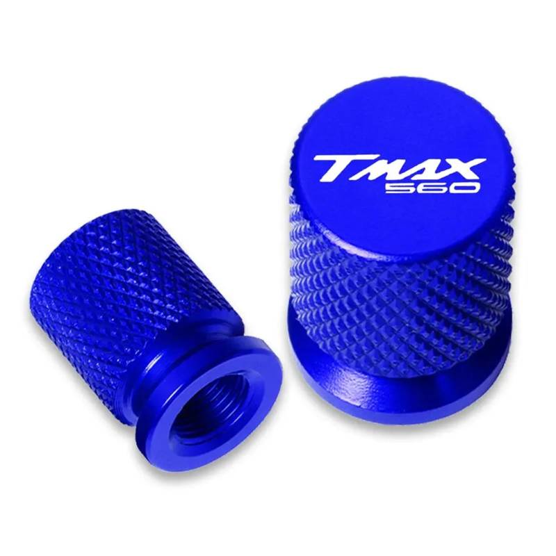 Motorrad Ventilkappen Für T-MAX TMAX 560 T Max 560 T-Max560 TMAX560 2020 Motorrad CNC Reifen Ventil Air Port Stem Abdeckung Kappe Stecker Zubehör(Blue) von asdlha