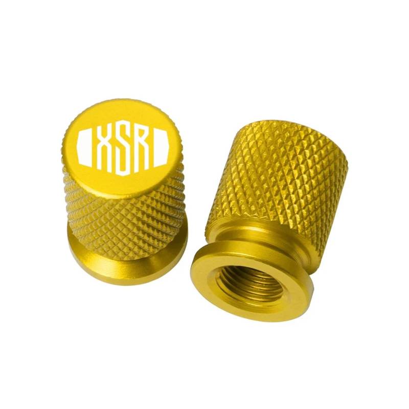 Motorrad Ventilkappen Für XSR700 XSR 700 XSR900 XSR 900 XSR125 155 Zubehör Motorrad CNC Aluminium Reifen Ventil Air Port Stem Abdeckung Caps(Gold) von asdlha