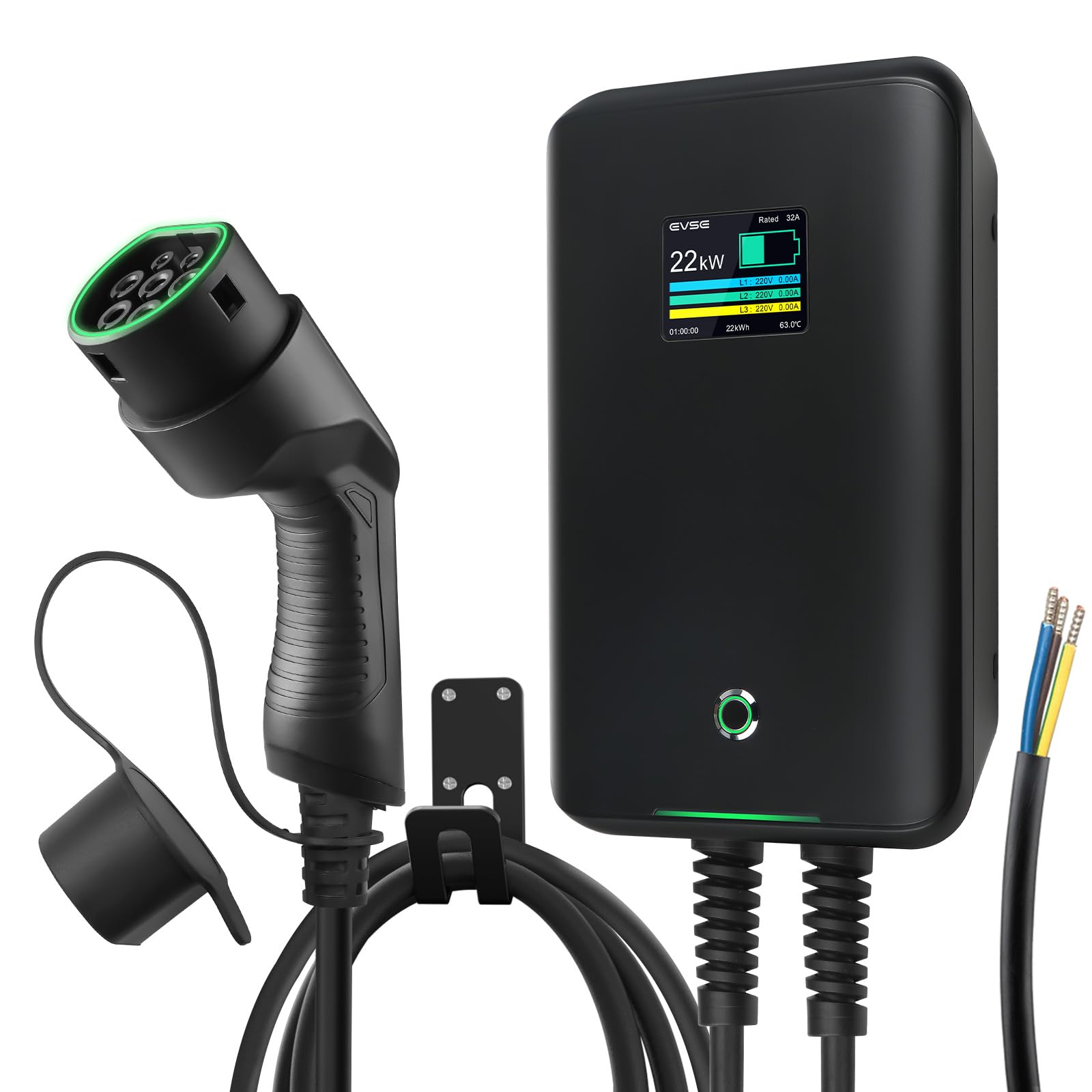 astoneves 22kW EV Ladestation Wallbox, 32A 3 Phase Elektroauto Ladestation mit 6,1m Typ 2 Ladekabel für IEC 62196-2 Standard Elektrofahrzeug astoneves 22kW EV Ladestation Wallbox, 32A 3 Phase Elektroauto Ladestation mit 6,1m Typ 2 Ladekabel für IEC 62196-2 Standard Elektrofahrzeug von astoneves
