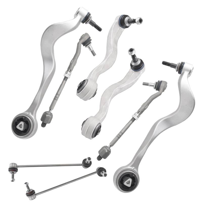 ASUPRICOS 8x Suspension Set Suspension Arm Front Axle Lower Forward and Rearward Coupling Rod Tie Rod For BMW 525i 528i 530i 535i 545i 550i M5 2004-2010 von asupricos