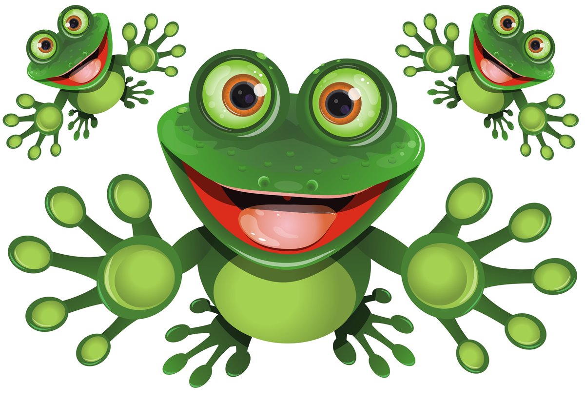 Funny Frog - Lustiger Frosch - Autoaufkleber - Funny Frog Set 03 von aufgeklebt.de