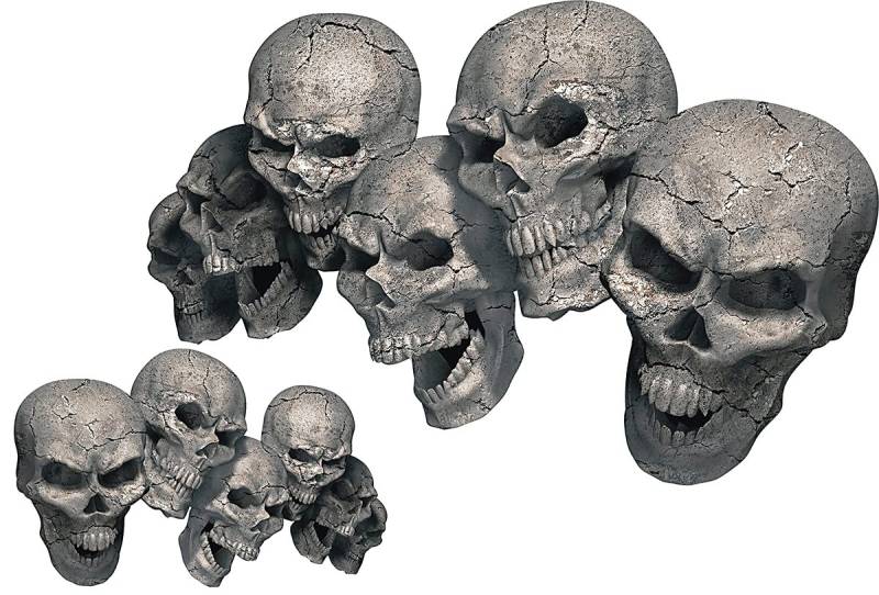 Skull Totenkopf Aufkleber Set - Cracked Skullz 02 von aufgeklebt.de