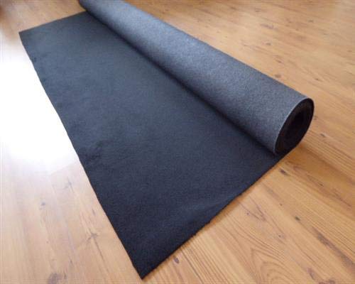 Teppich Meterware Autoteppich feiner Velour Stoff anthrazit 165cm x 400 Rest von autix
