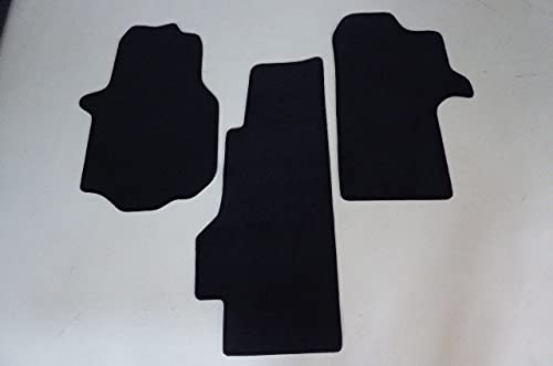 autix Fußmatten 3-teilig Dicker feiner Velour Teppich schwarz passend für VW Crafter/Man TGE von autix