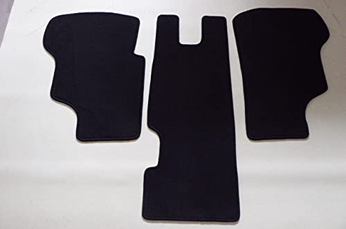 autix Fußmatten 3-teilig Dicker feiner Velour Teppich schwarz passend für VW T3 Multivan von autix