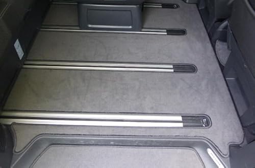autix Teppich Fußmatte Velour schwarz grau beige kompatibel für VW T5 T6 T6.1 Multivan und California (grau, T5 Multivan lang 1 Schiebtür 4 Schienen) von autix