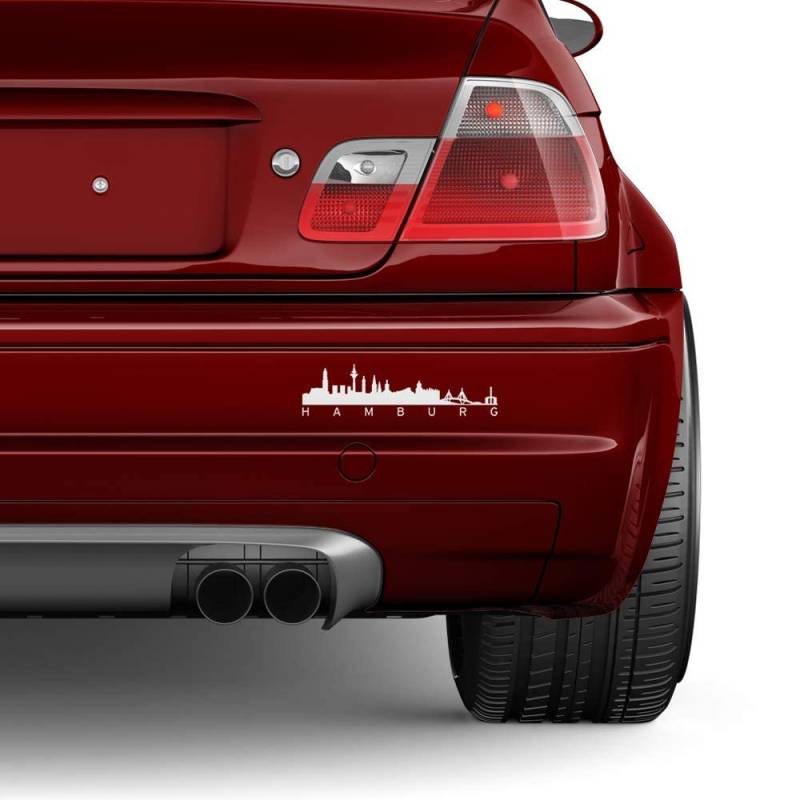 Auto-Dress Stadt Hamburg, Heck-Auto-Aufkleber 20x6cm (Farbwunsch) von Auto-Dress