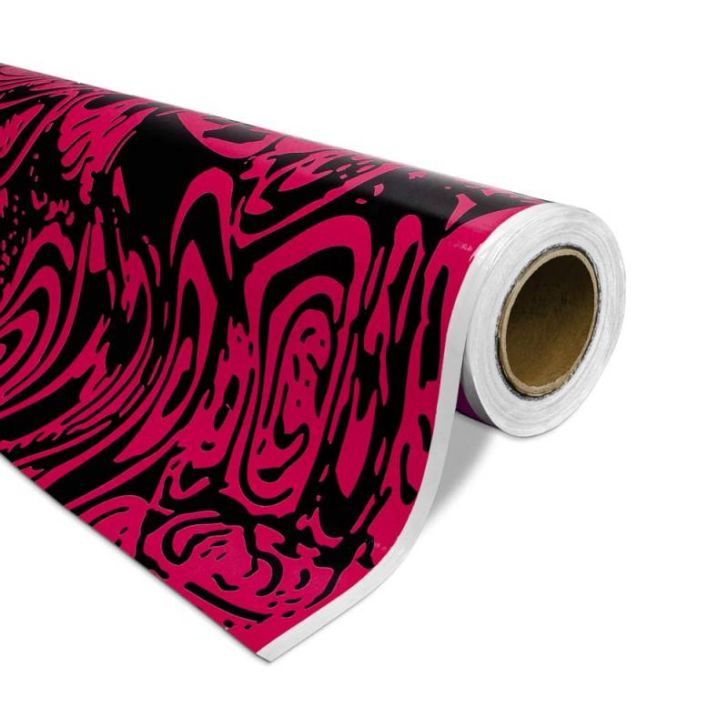 Auto-Dress Erlkönig Auto-Folie mit Luftkanal-Technik für 3D Car-Wrapping - Tarnfolie für Prototypen (150x150cm, Farbe: Schwarz-Pink, Finish: Glanz) von auto-Dress.de