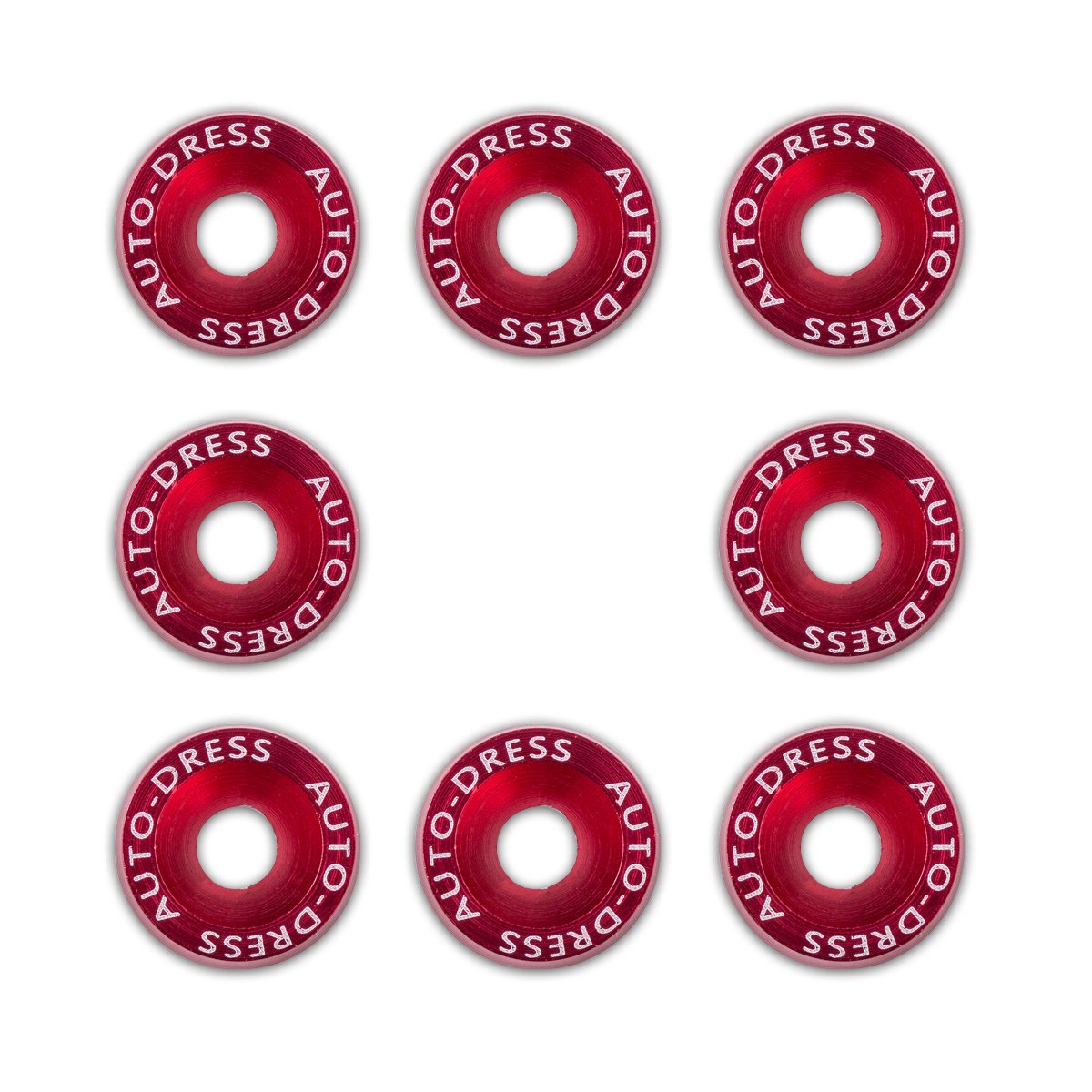 Auto-Dress M6 x 20mm Kotflügel Schrauben, Fender Washer 8er Kit/Set eloxiert in Rot Auto-Dress M6 x 20mm Kotflügel Schrauben, Fender Washer 8er Kit/Set eloxiert in Rot von Auto-Dress