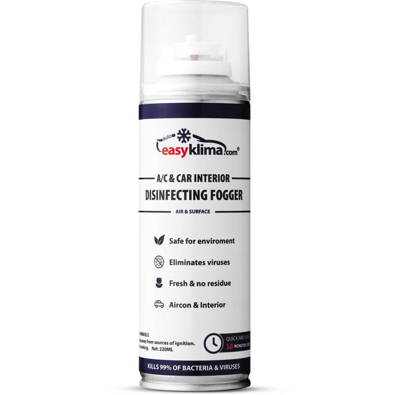 auto easy klima EasyKlima AC & Car Interior Refresher 220ml - Entfernt schlechte Gerüche und reinigt das Autoinnere - AC Cleaner Fogger für AC & Oberflächen - Wirkt in 10 Minuten von auto easy klima