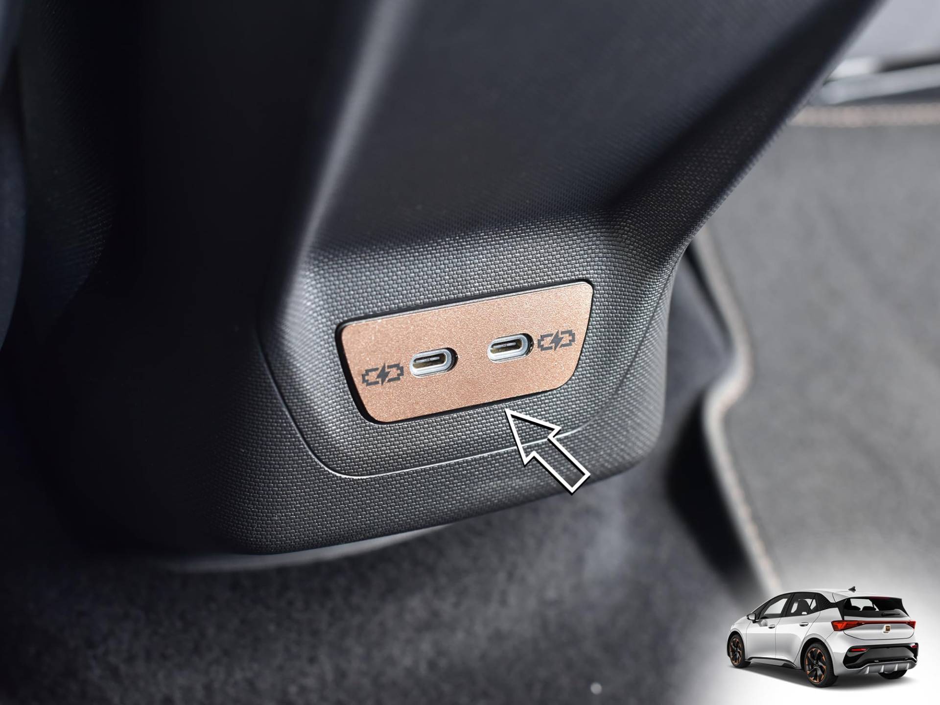 Abdeckung aus Stahl für Cupra.Born | Farbe Stil COPPER - Dekor USB-Slot hinten | 1 Stück Edelstahl E-Boost Impulse VZ Edition Advantage Dynamic Born Zubehör Tuning Abdeckung aus Stahl für Cupra.Born | Farbe Stil COPPER - Dekor USB-Slot hinten | 1 Stück Edelstahl E-Boost Impulse VZ Edition Advantage Dynamic Born Zubehör Tuning von autoCOVR