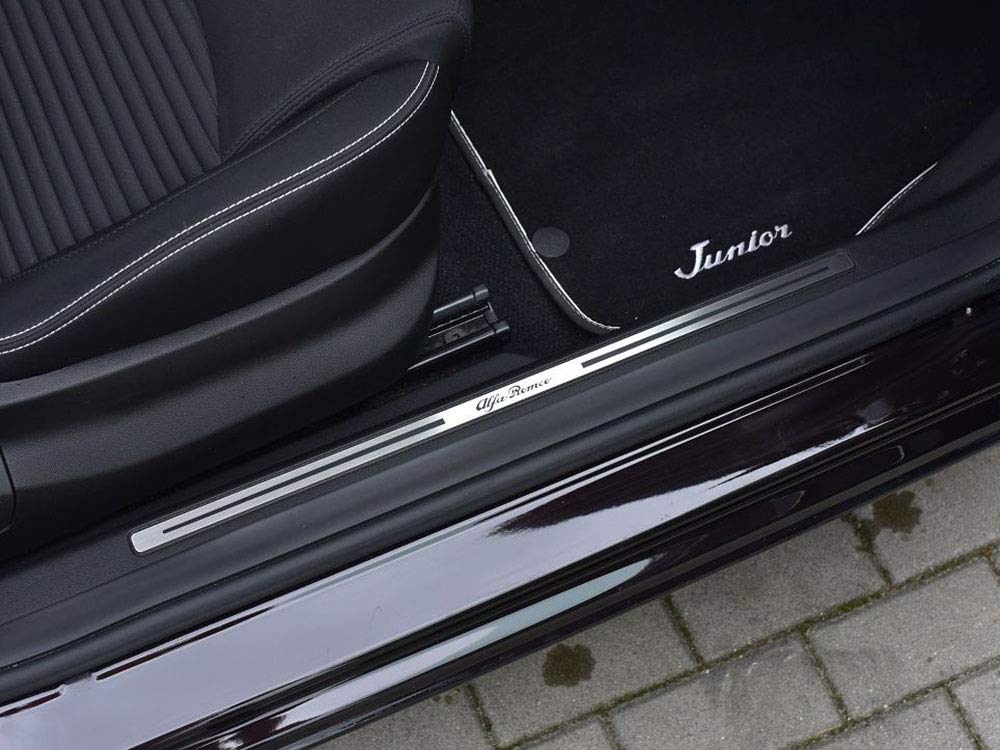 Einstiegsleisten Stahlabdeckung für Alfa_Romeo MITO - 2 Stück Zubehör Edelstahl Leisten Zierleisten mit Carbonschicht Ladekantenschutz Komplett Einstiegsleisten Stahlabdeckung für Alfa_Romeo MITO - 2 Stück Zubehör Edelstahl Leisten Zierleisten mit Carbonschicht Ladekantenschutz Komplett von autoCOVR