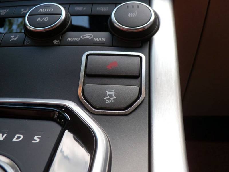 Interieur Stahlabdeckung für 2011-2018 Evoque - 2 Stück Steuertasten in der Mittelkonsolee Rahmen Edelstahl Gebürstet Blenden Cockpit Dekor von autoCOVR