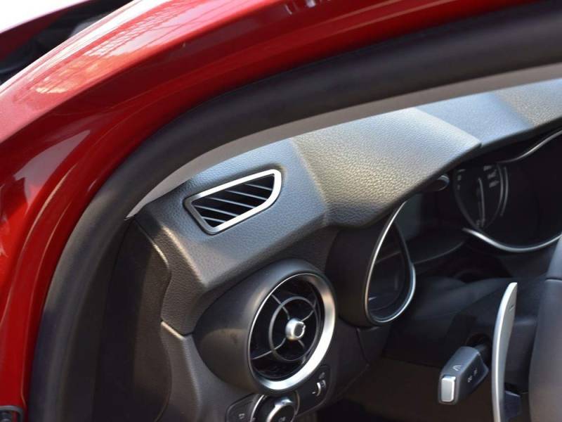 Interieur Stahlabdeckung für Alfa_Romeo STELVIO - 2 Stück Defrosterdüsen Rahmen Zubehör Edelstahl Gebürstet Blenden Cockpit Dekor von autoCOVR