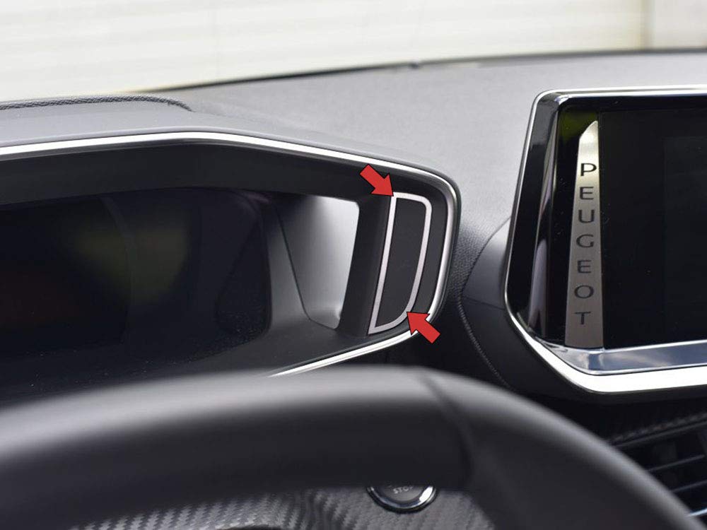 Interieur Stahlabdeckung für Peugeot.2008 II & 208 II 2 Stück Dekor Rahmen Emblem Platte Gebürstet Zubehör Interieur Stahlabdeckung für Peugeot.2008 II & 208 II 2 Stück Dekor Rahmen Emblem Platte Gebürstet Zubehör von autoCOVR