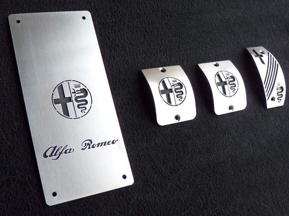 Pedale Set mit Fußstütze Stahlabdeckung für Alfa_Romeo 156-4 Stück Pedal Pedalkappen Brems Gas Kupplungspedal Fußablage Fußpedal Edelstahl Gebürstet Komplett Pedale Set mit Fußstütze Stahlabdeckung für Alfa_Romeo 156-4 Stück Pedal Pedalkappen Brems Gas Kupplungspedal Fußablage Fußpedal Edelstahl Gebürstet Komplett von autoCOVR