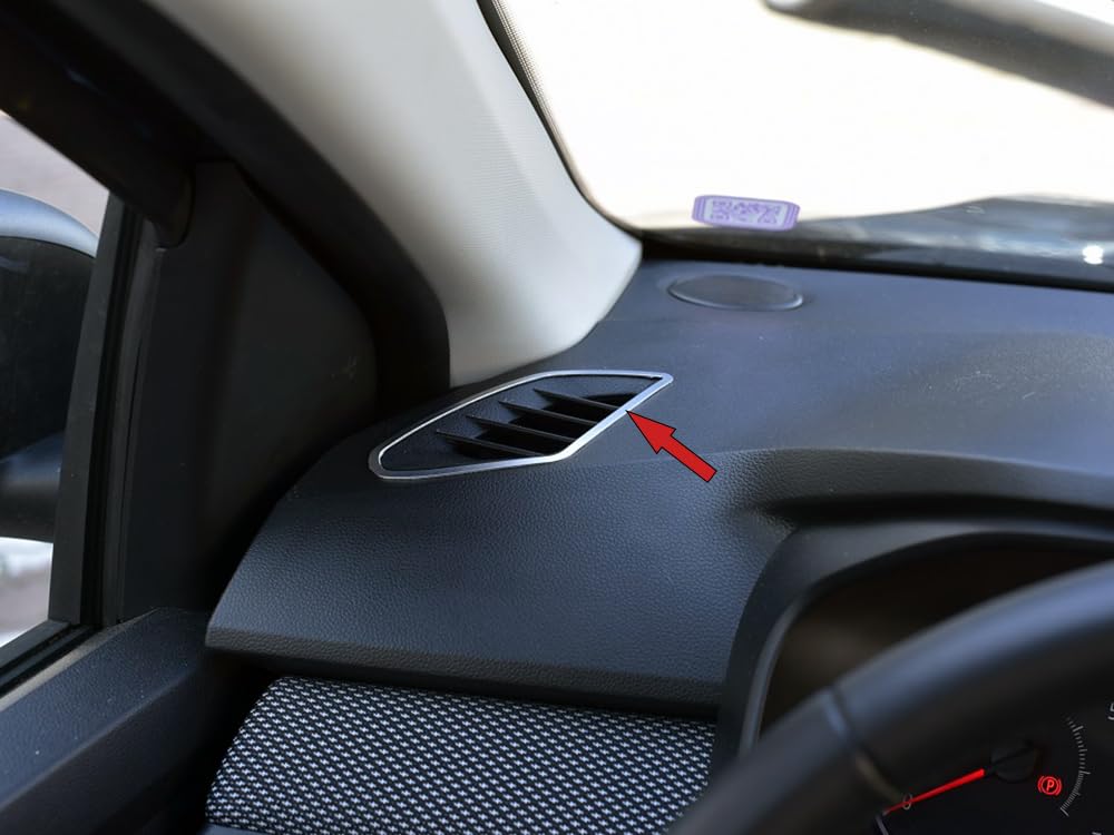 Stahlabdeckung für 2021+ Sandero/Sandero STEPWAY/Jogger | Enteisungsdüsen | 2 Stück Edelstahl Kennzeichen Rahmen Metall gebürstet Innenraum Dekorationen Tuning Zubehör Stahlabdeckung für 2021+ Sandero/Sandero STEPWAY/Jogger | Enteisungsdüsen | 2 Stück Edelstahl Kennzeichen Rahmen Metall gebürstet Innenraum Dekorationen Tuning Zubehör von autoCOVR