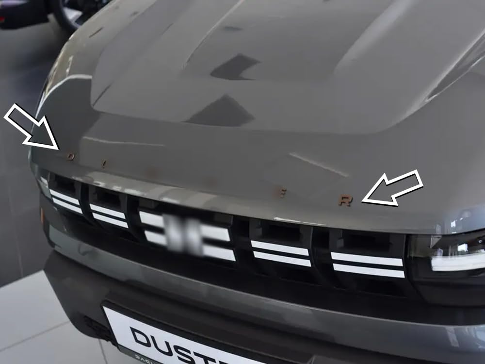 Stahlabdeckung für 2024+ Dacia.Duster III 3 (P1310) | Dekorative Inschrift - COPPER-BROWN Stil | 6 Stück Essential Expression Journey Extreme DUSTER Tuning Zubehör von autoCOVR