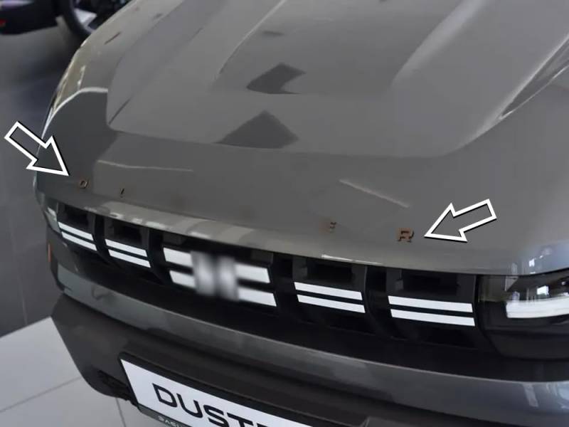 Stahlabdeckung für 2024+ Dacia.Duster III 3 (P1310) | Dekorative Inschrift - COPPER-BROWN Stil | 6 Stück Essential Expression Journey Extreme DUSTER Tuning Zubehör von autoCOVR