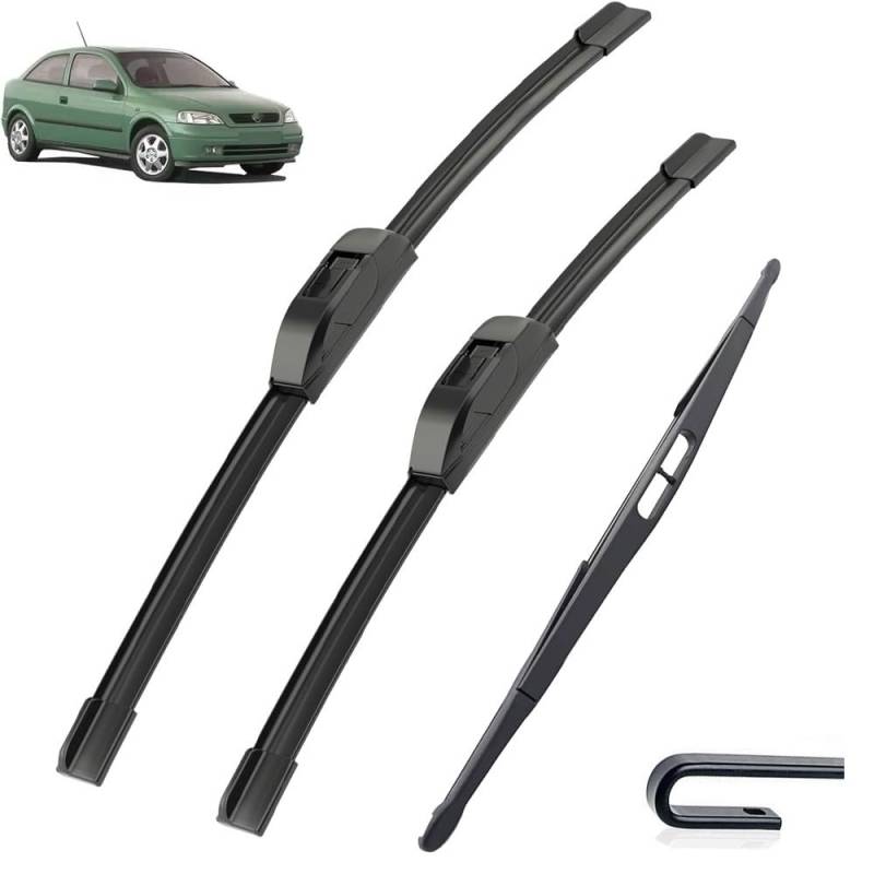 Windscreen Cleaning Wiper Front and Rear für Opel Astra G Liftback 1998–2004，Double Action Premium Front Windscreen Wiper Set Wiper Blade Wiper Arm von autoell