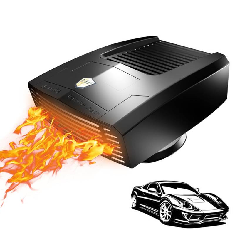 autozen Autoheizung, 2 in 1 Auto Heizlüfter 12V 200W Auto Heizung Entfroster 360° Drehbar für Auto Windschutzscheibe Schnelle Heizung, schwarz von autozen