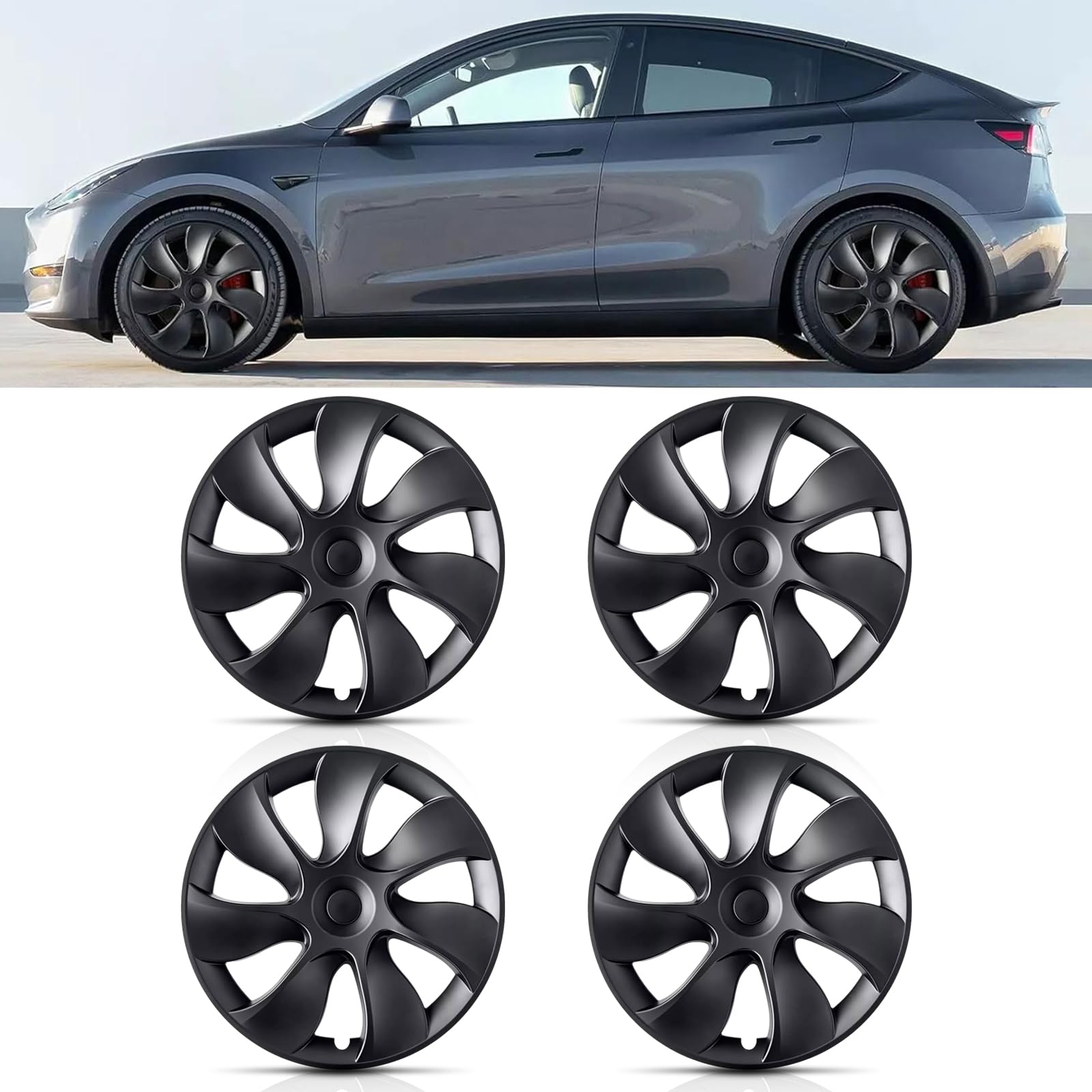 autozen 4er Set Felgenschutz, 19 Zoll Felgenrand Schutz für Tesla Model Y 2020-2023, Mattschwarz autozen 4er Set Felgenschutz, 19 Zoll Felgenrand Schutz für Tesla Model Y 2020-2023, Mattschwarz von autozen