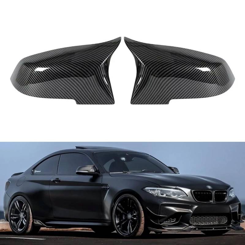 autozen Rückspiegel Abdeckung für F20 F22 F23 F30 F31 F32 F33 F36 F87 M2 X1 E84 Door, Carbon Schwarz von autozen
