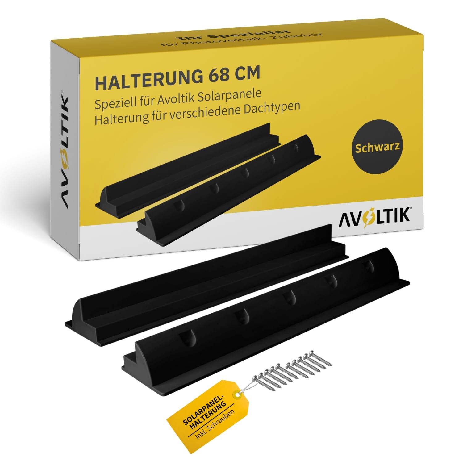 Avoltik Solarpanel Halterung spoiler geeignet für Wohnmobil, Boot, Flachdach, Wohnwagen I wetterbeständig aus ABS Kunststoff in schwarz 68cm I Solarpanelhalterung Halterung Solar inkl. Schrauben Avoltik Solarpanel Halterung spoiler geeignet für Wohnmobil, Boot, Flachdach, Wohnwagen I wetterbeständig aus ABS Kunststoff in schwarz 68cm I Solarpanelhalterung Halterung Solar inkl. Schrauben von avoltik