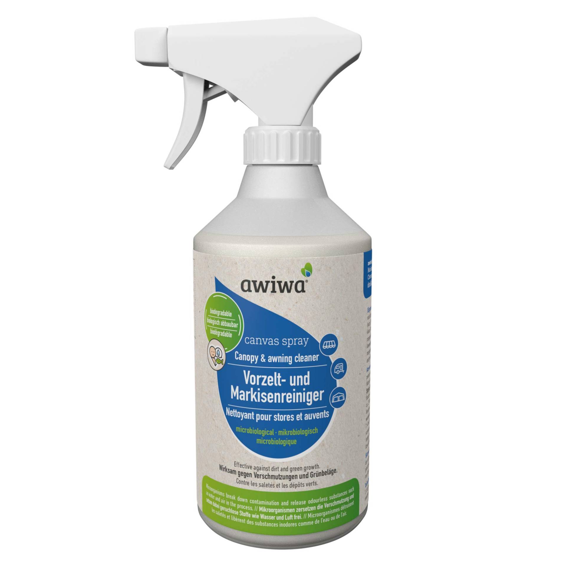 awiwa Vorzelt und Markisenreiniger für Sonnenschirme, Zelte, Sonnensegel, Markisen etc. - 500 ml Reiniger Konzentrat awiwa Vorzelt und Markisenreiniger für Sonnenschirme, Zelte, Sonnensegel, Markisen etc. - 500 ml Reiniger Konzentrat von awiwa