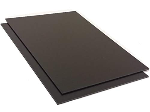 Kunststoffplatte ABS 5mm Schwarz 500x300mm (50x30cm) Acrylnitril-Butadien-Styrol - Made in Germany - Einseitige Schutzfolie - Top Qualität - 1 Stück von az-reptec
