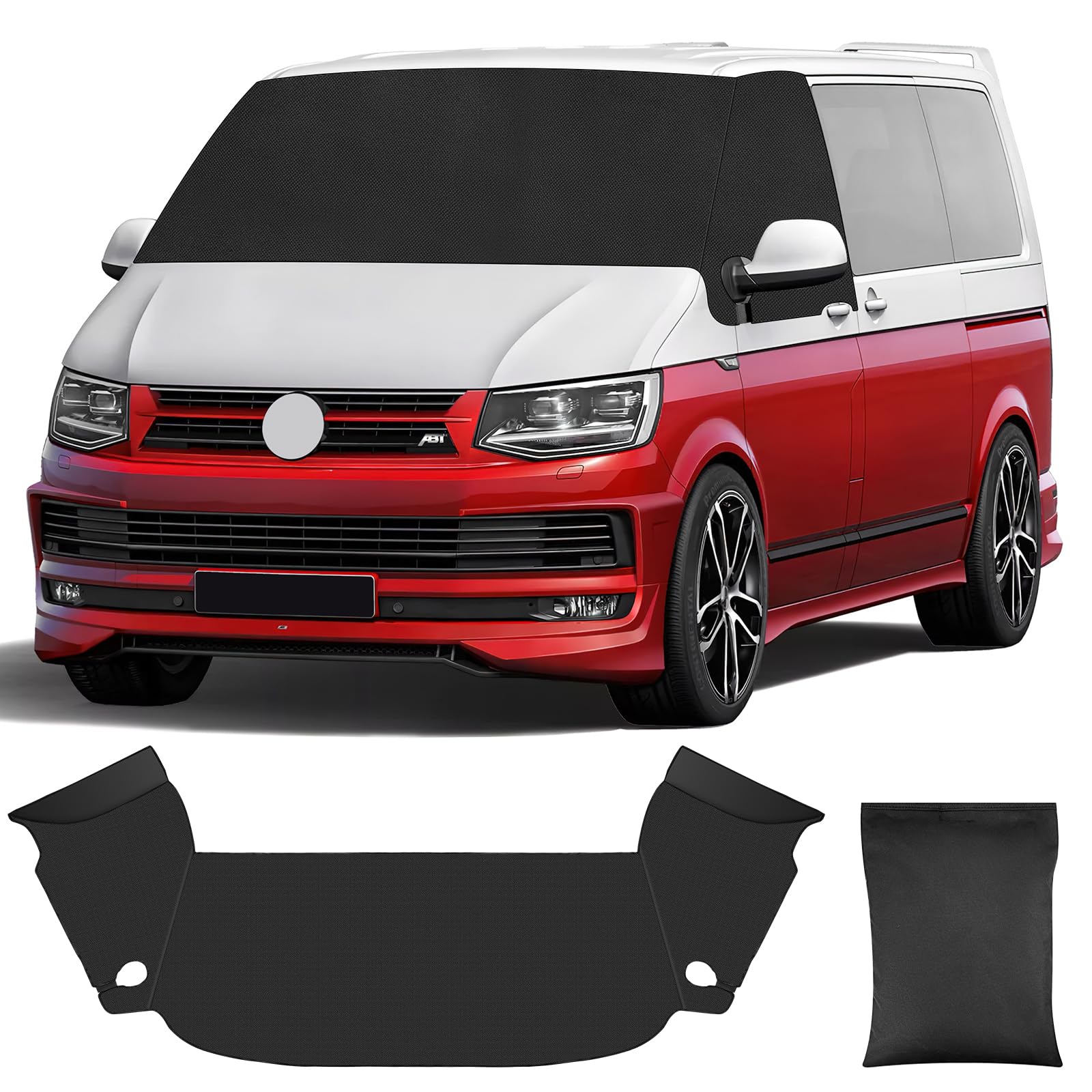 Auto Windschutzscheiben Abdeckung für VW T6 2016-2022, 600D Frontscheibe Sonnenschutz, Wasserdicht UV-Schutz Wetterfest Anti Frost Frontscheibenabdeckung Auto Windschutzscheiben Abdeckung für VW T6 2016-2022, 600D Frontscheibe Sonnenschutz, Wasserdicht UV-Schutz Wetterfest Anti Frost Frontscheibenabdeckung von babikeen