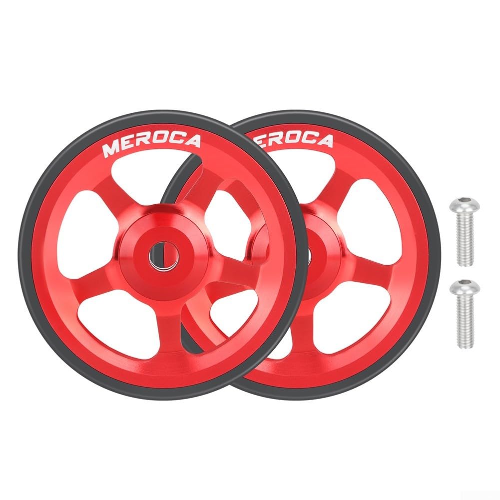 1 Paar 60 mm Falträder, ideal für Brompton und für 3Sixty, mit leichtgängigem Lager, Rot 1 Paar 60 mm Falträder, ideal für Brompton und für 3Sixty, mit leichtgängigem Lager, Rot von babominimer