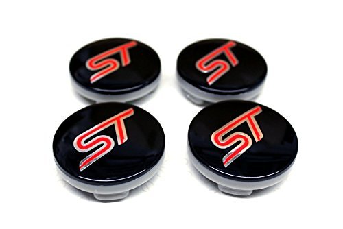 Set von 4 Ford Alufelgen Mittelnabenkappen 54mm Abdeckung ST Logo Radabzeichen Ka Kuga Fusion Fiesta Fokus Mondeo Galaxy C-MAX S-MAX und andere Modelle von EN7JIOY