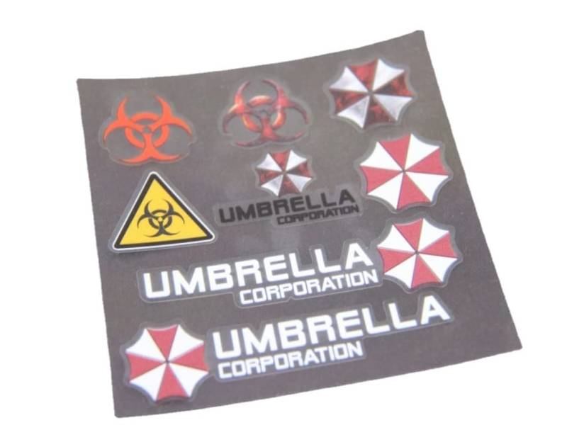 B213 Umbrella Corporation Set auto aufkleber 3D Emblem Badge car Sticker Abziehbild von badgeswelt