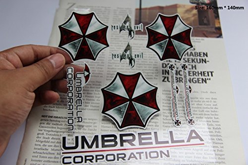 badgeswelt E312 Umbrella Set 3D Schriftzug Plakette Car Sticker Vinyl Schwarz Auto von badgeswelt