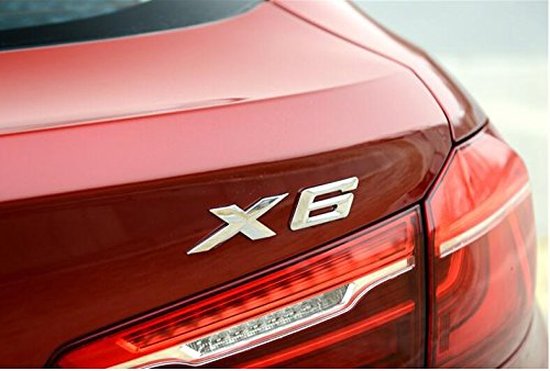 E692 X6 Emblem Badge auto aufkleber 3D Schriftzug hinten Abziehbild Car Sticker Plakette Chrom von badgeswelt