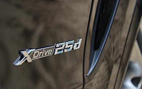 E821 X Drive 25d Emblem Badge auto aufkleber 3D Schriftzug hinten Abzeichen XDrive car Sticker Abziehbild von badgeswelt