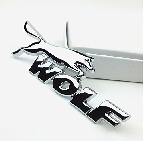 E861 Wolf Emblem Zeichen Badge auto Abziehbild aufkleber Car Sticker Metall Chrom von badgeswelt