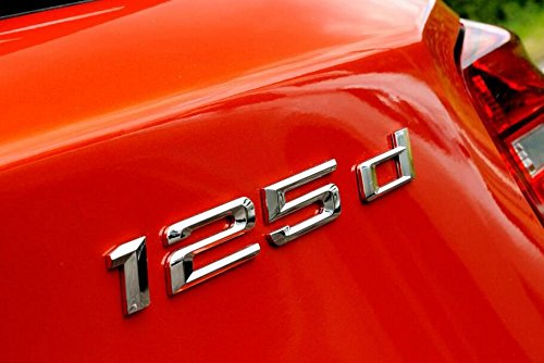 E873 125d Emblem 125 d schriftzug Badge auto aufkleber 3D car Sticker Chrom Abziehbild von badgeswelt