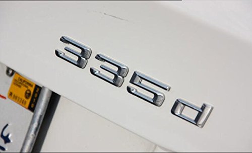 E886 335d Emblem 335 d schriftzug Badge auto aufkleber 3D car Sticker Chrom Abziehbild von badgeswelt